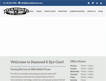 Tablet Screenshot of diamondkeyecare.com